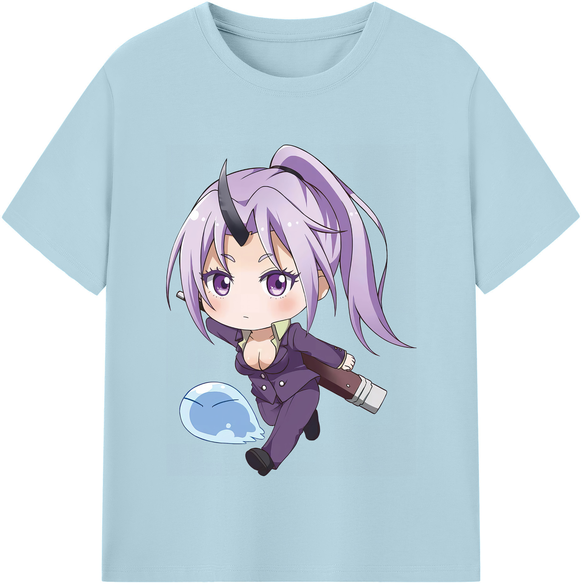 （画像用） 転スラ Regarding Reincarnated to Slime 綿100％半袖Tシャツ（フロントプリント）